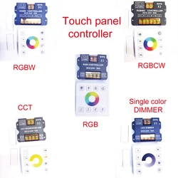 Touch Panel RGB/RGBW/RGBCW/CCT Controller 86 Glass Wall LED Controller Dimmer DC5V-24V For LED Strip Light Blub Home Decoration