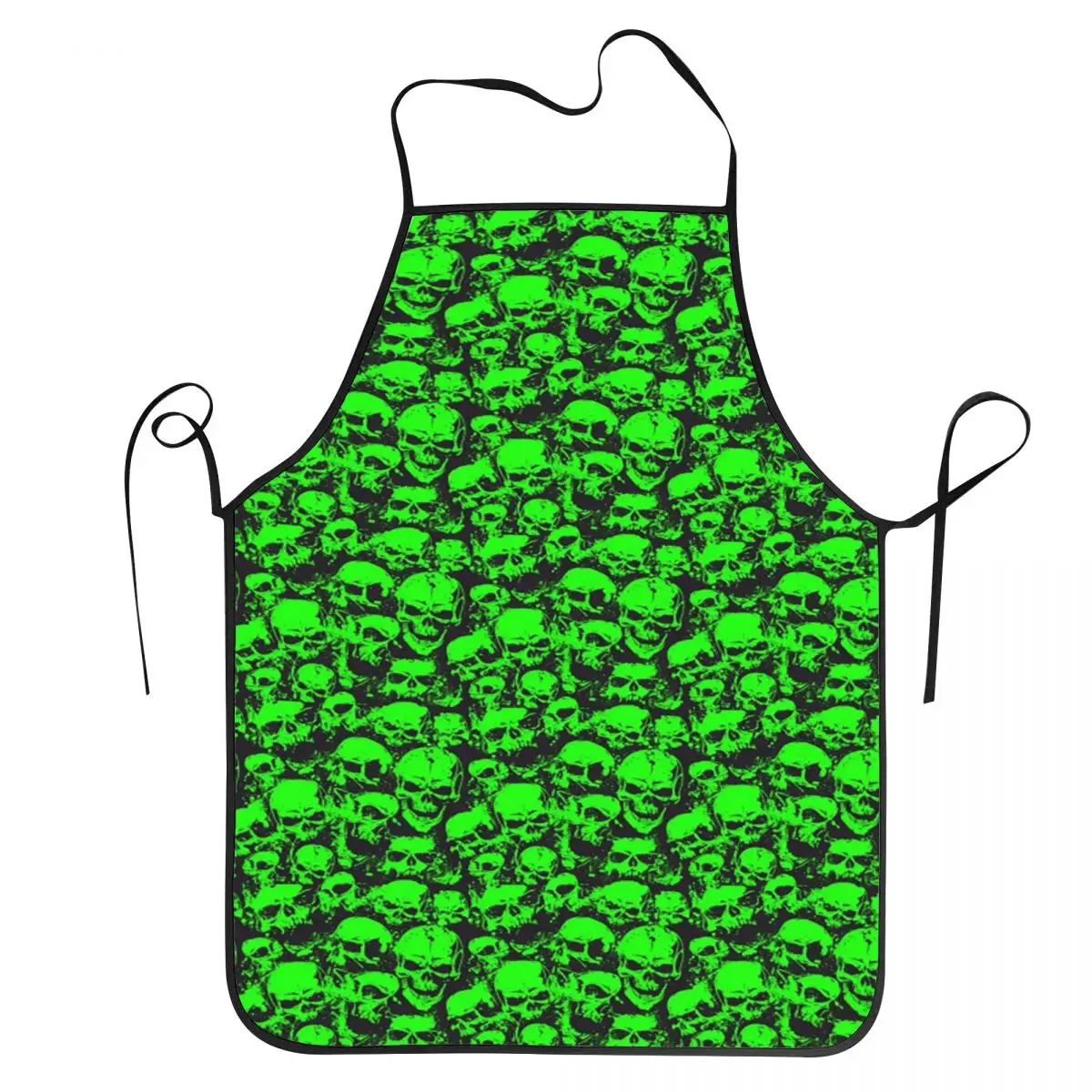 Ghost Skull Print Luminous Horror Night Halloween Aprons Chef Cuisine Tablier Bib Kitchen Cleaning Pinafore for Women Men