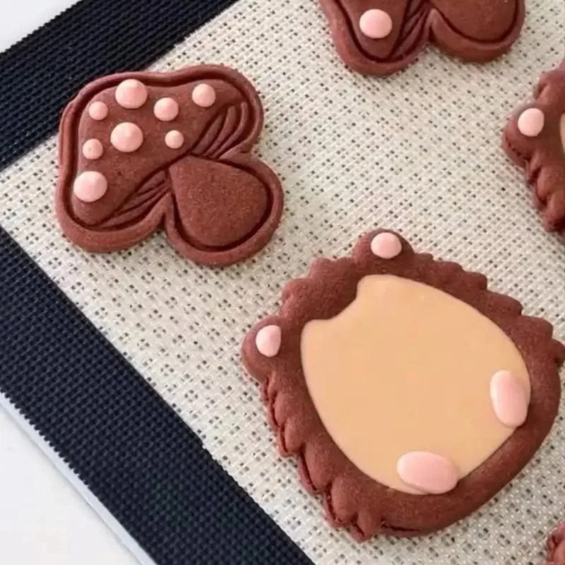Cortador de galletas de León Animal, molde para sellos, forma de seta, molde para galletas, hornear, sándwich de León, moldes para galletas, decoración para hornear