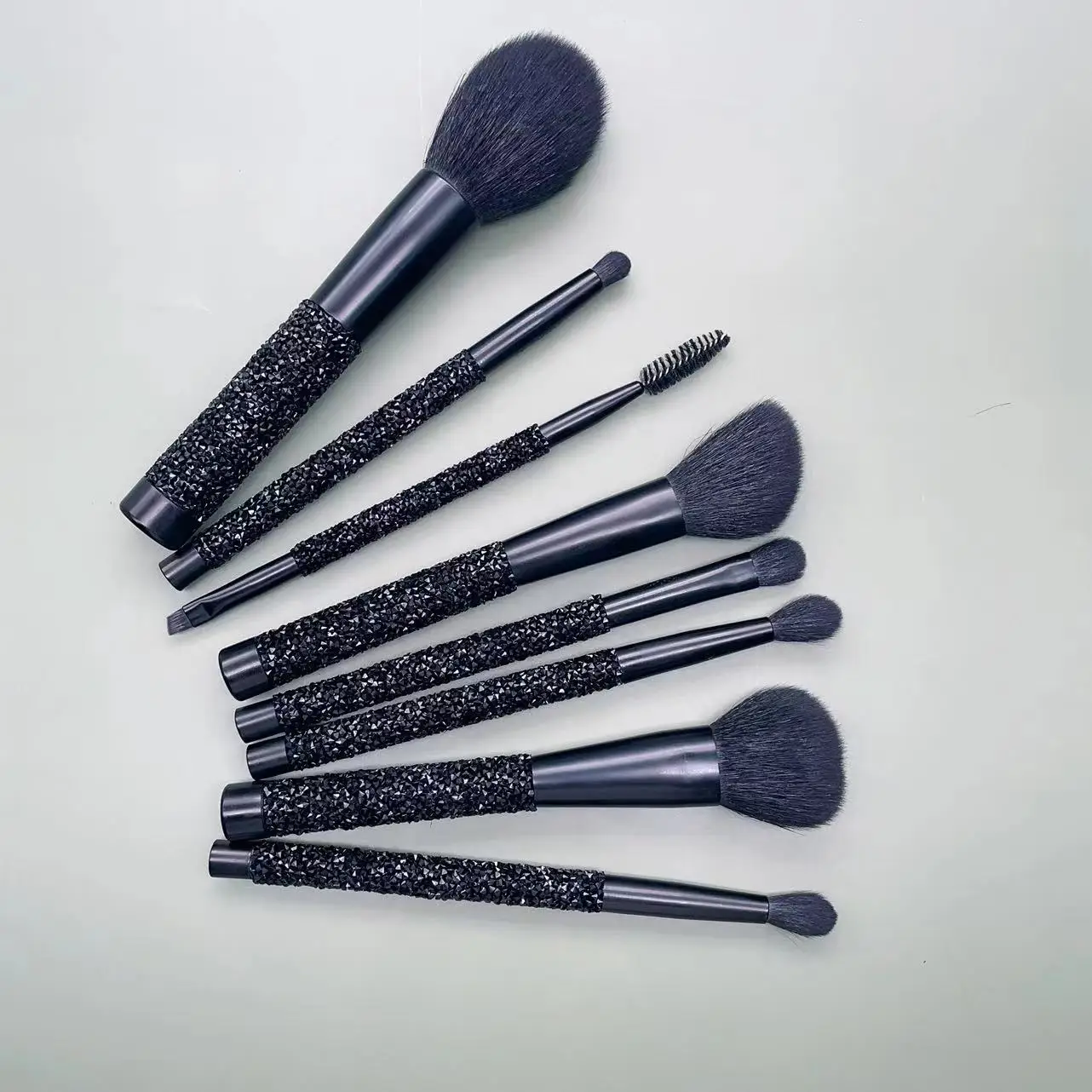 YLovely 8pcs Morph e The Bling Fling Brush Collection With Bag In Stocks Goat Hair Stone Handle Makeup Brush Set