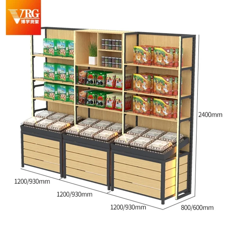 custom.Convenience Store Goods Shelves Light Duty Supermarket Shop Store Display Wooden Shelf Shelving Rack