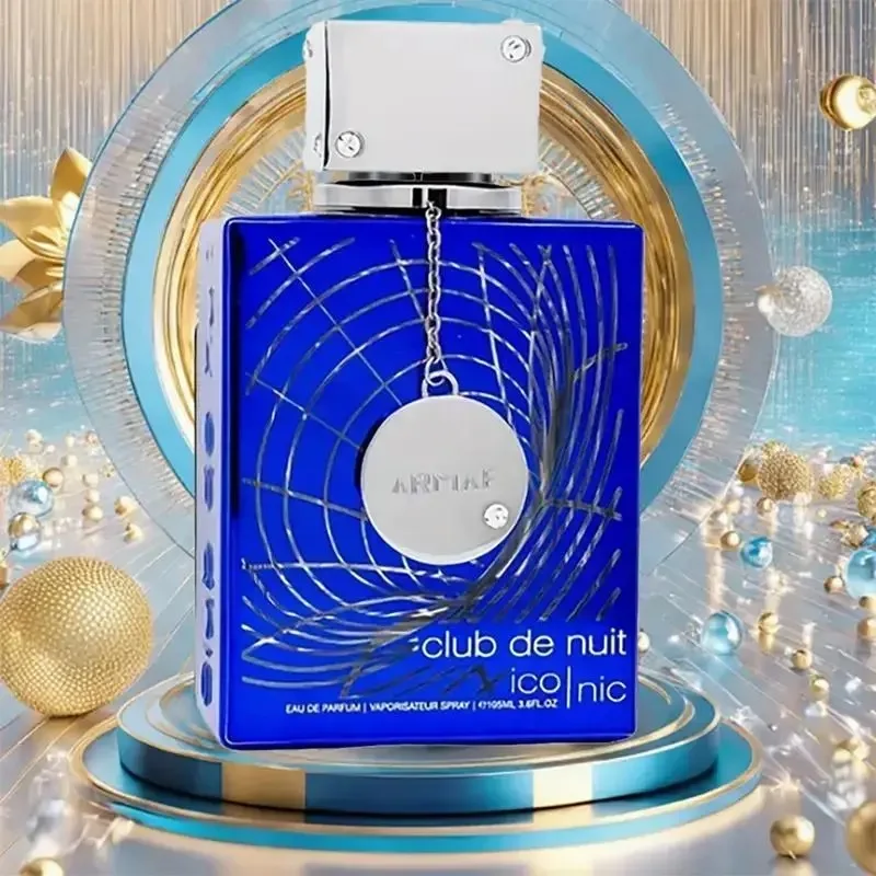 Armaf Club de Nuit Blue Signature eau de toilette spray da uomo, 3,6 once, portatile e facile da trasportare, confezione blu, regalo perfetto