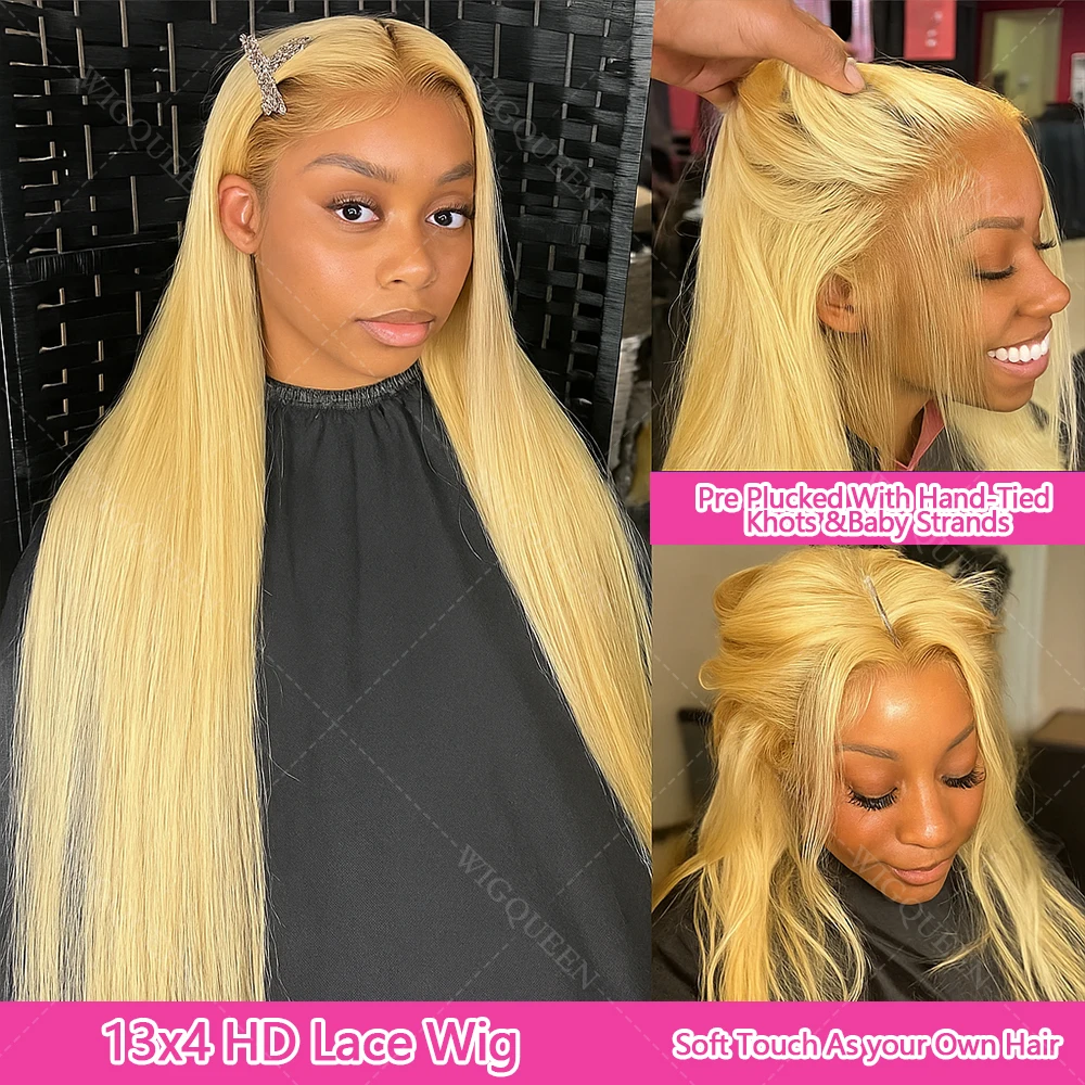 200% الكثافة 613 Hd الدانتيل الباروكات الأمامية رقيقة جدا غير مرئية 13x4 شقراء طويلة حريري مستقيم الدانتيل الجبهة الباروكات البرازيلي الشعر البشري