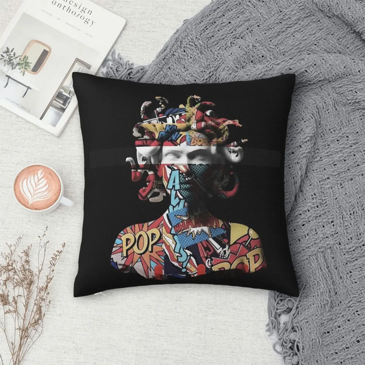 Medusa Pop Art Pillowcase Printed Cushion Cover Sofa Waist Pillow Pillow Cover