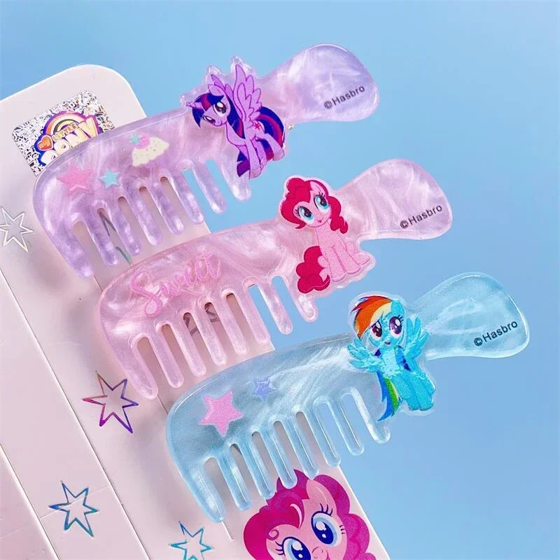 My Little Pony Genuine Hair Accessories Princess Pinkie Pie Rainbow Dash Hairpin Baby Clip Girl Kawaii Christmas Birthday Gift