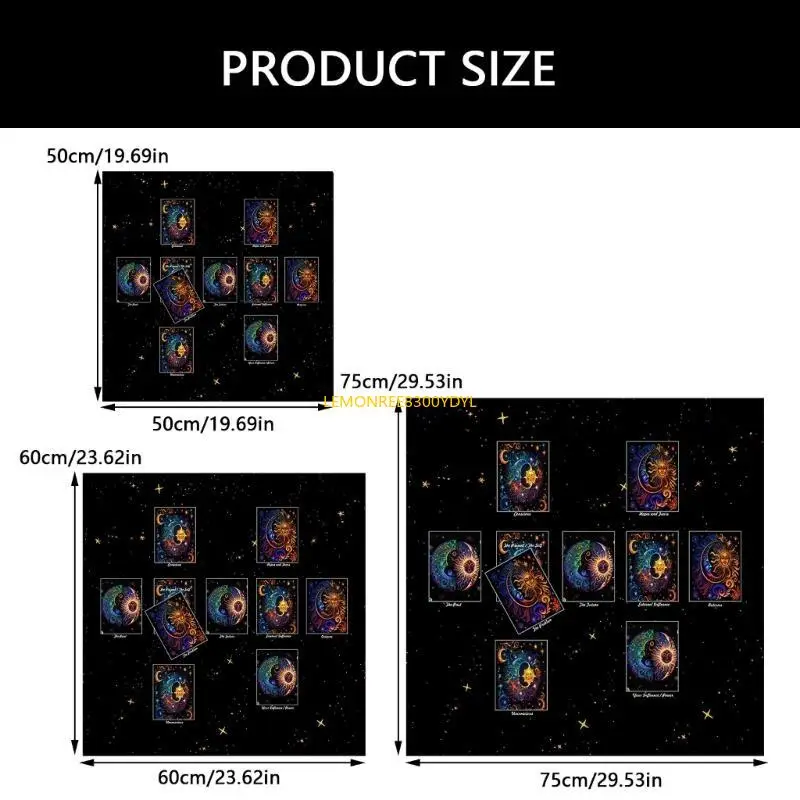

270c Square Altar Board Game Card Pad Runes Table Clate Teallious Board Game Mat