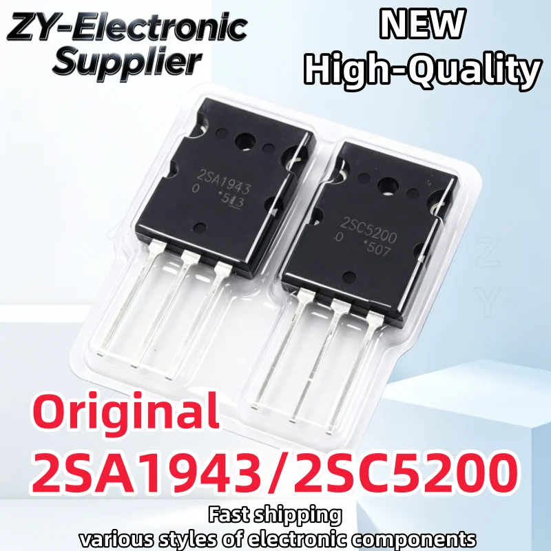【5pairs/5pcs=】TO-264 Original 2SA1943 2SC5200 A1943 C5200 High-power amplifier output transistors