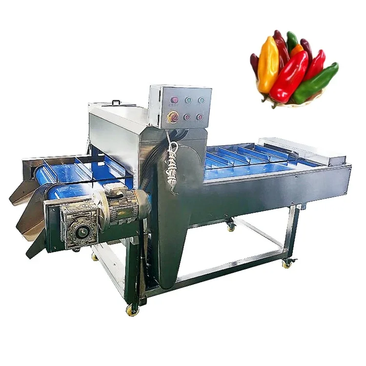 Commercial Vegetle Carrot Scallion Root Jalapeno Cutting Cutter Machine Cassava Chilli Stem Removing