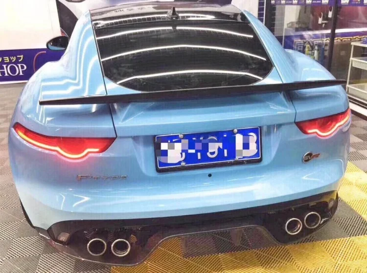

Suitable for 13/24 Jaguar FTYPE car modification with carbon fiber tail wing P7 model with base replacement, horizontal tail als