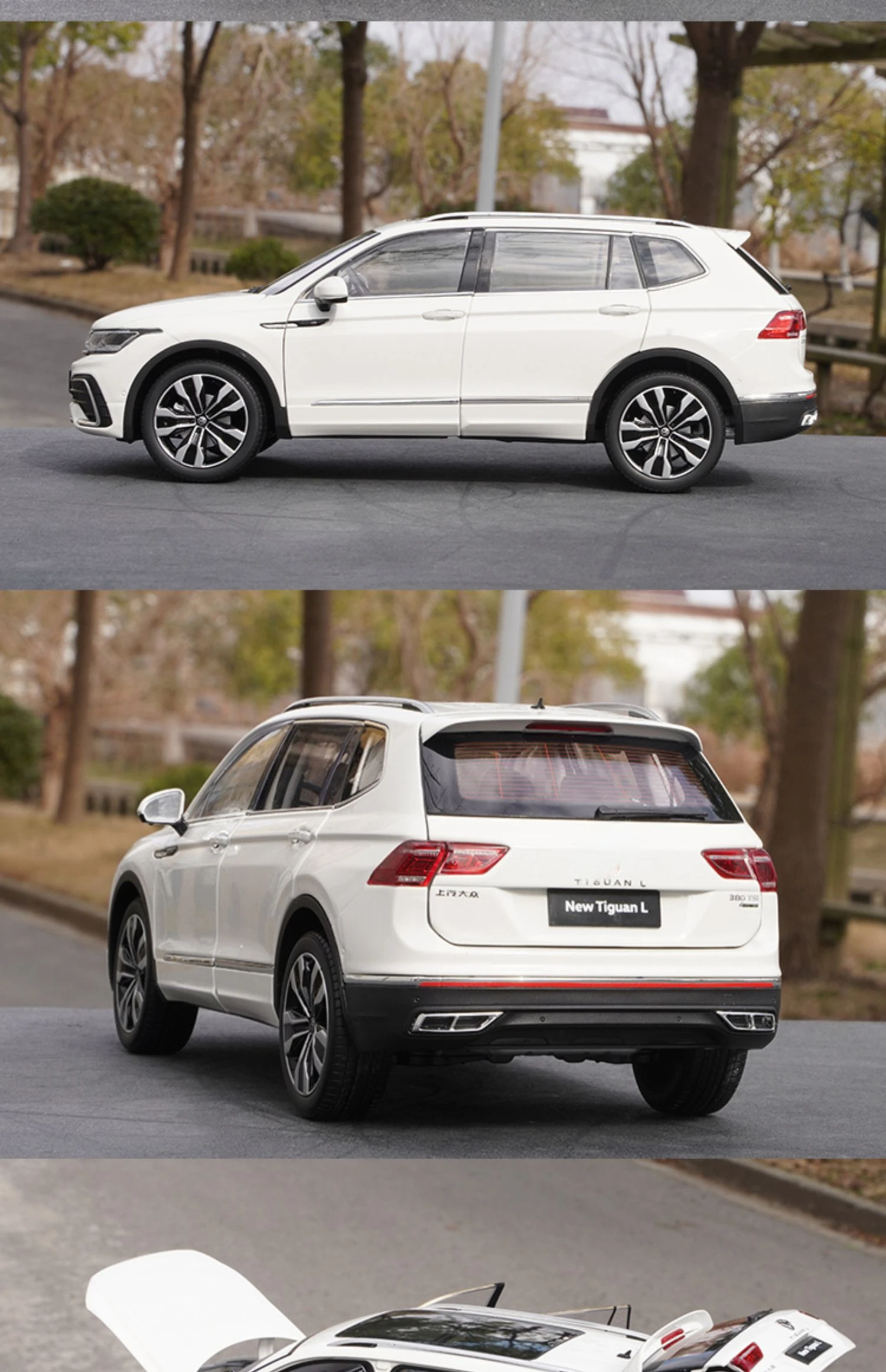 Model Decoration 1:18 For Original SAIC Volkswagen New TIGUAN L 2022 Alloy Car Model