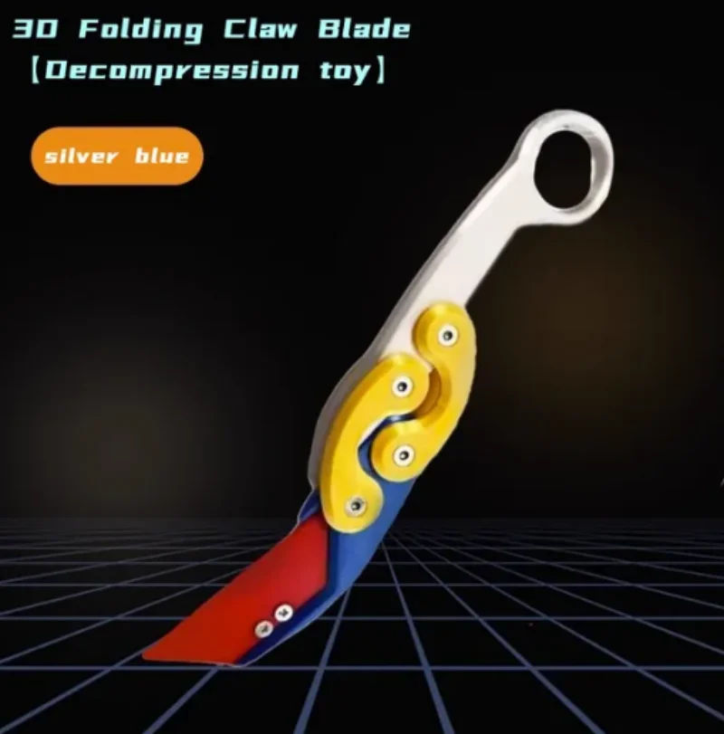 Stress-reducing small toys folding cool quick push telescopic claw knife gravity claw knife straight jump cool office toy