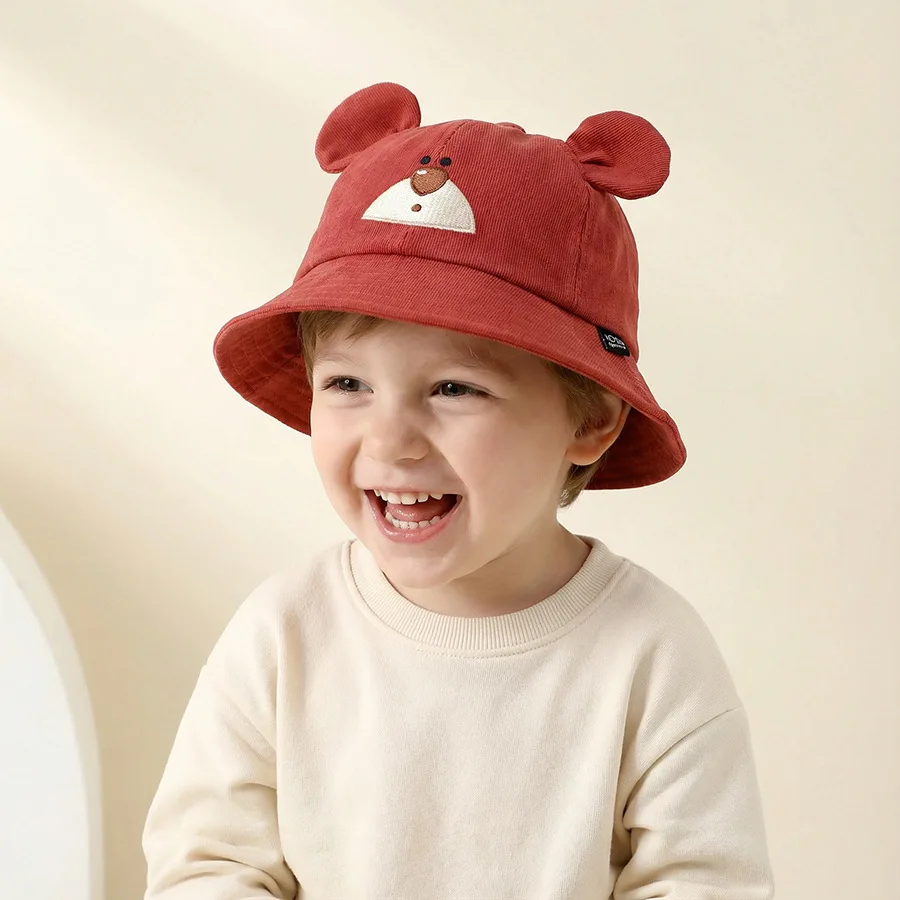 Children's hats - Baby cartoon fisherman hats for boys and girls, spring-autumn lightweight sun-protective brimmed hats