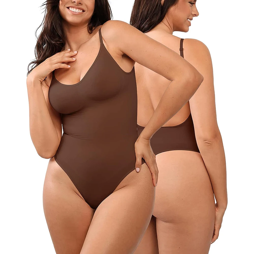 Body da donna Sexy a coste senza schienale canotta intera Tummy Control Shaper Butt Lifter Shapewear