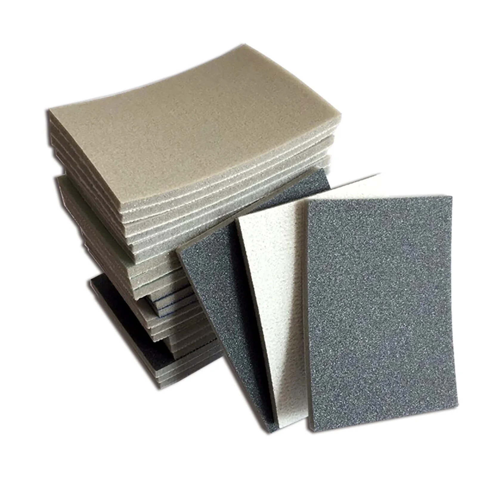 75*100Mm Khô Ướt Giấy Nhám Nhám Tấm Mút Xốp Móc Vòng Cát Giấy