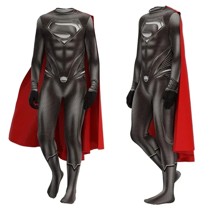 Child Adult Superman Superhero Clark Kent Kal El Cosplay Costume Bodysuit Jumpsuit Halloween Party Costumes