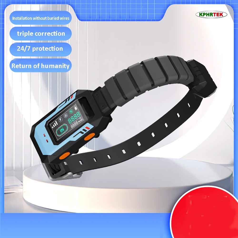 For 1 Dog E-630 Intelligent GPS Dog Training Collar Wireless Electronic Fence 100-9999ft Long Range Sound Vibration Static Shock