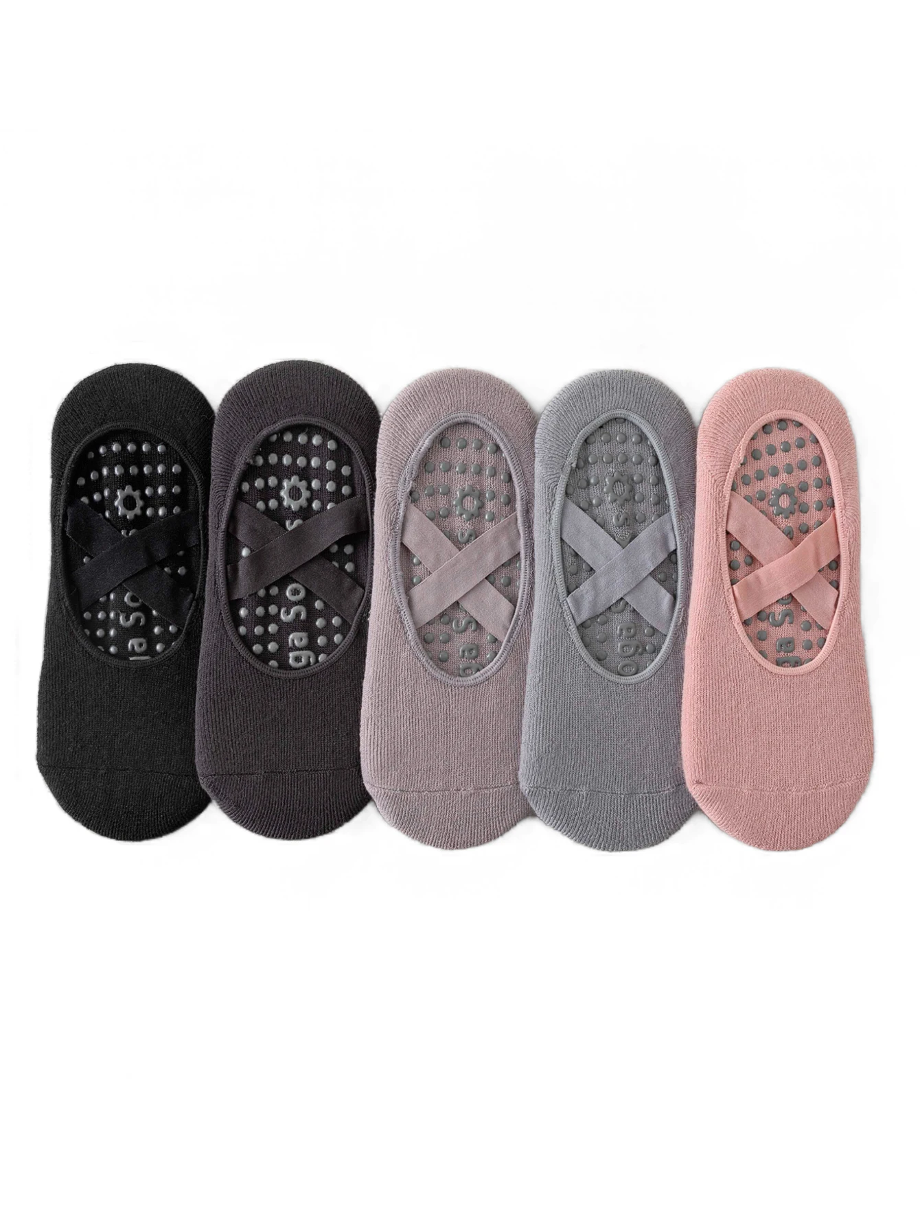 جوارب سميكة أسفل منشفة للنساء ، جوارب اليوغا ، جوارب أرضية التمارين الرياضية ، جوارب بيلاتيس ، 3 أزواج