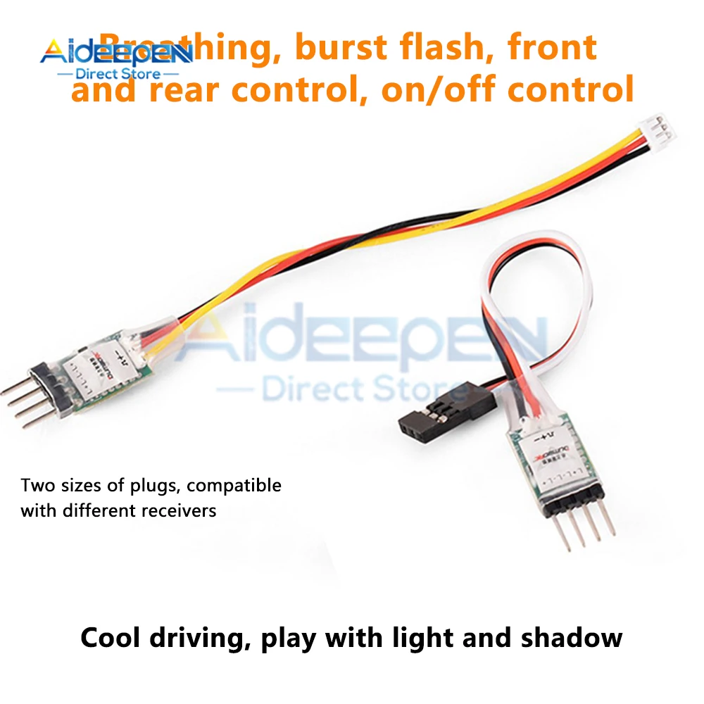 3CH LED Lamp Licht Controller Schakelpaneel Systeem Schakelaar in/uit JR Plug voor RC Mini Auto Voertuig Vaste Vleugel Vliegtuig Speelgoed DC 4.8V-6V