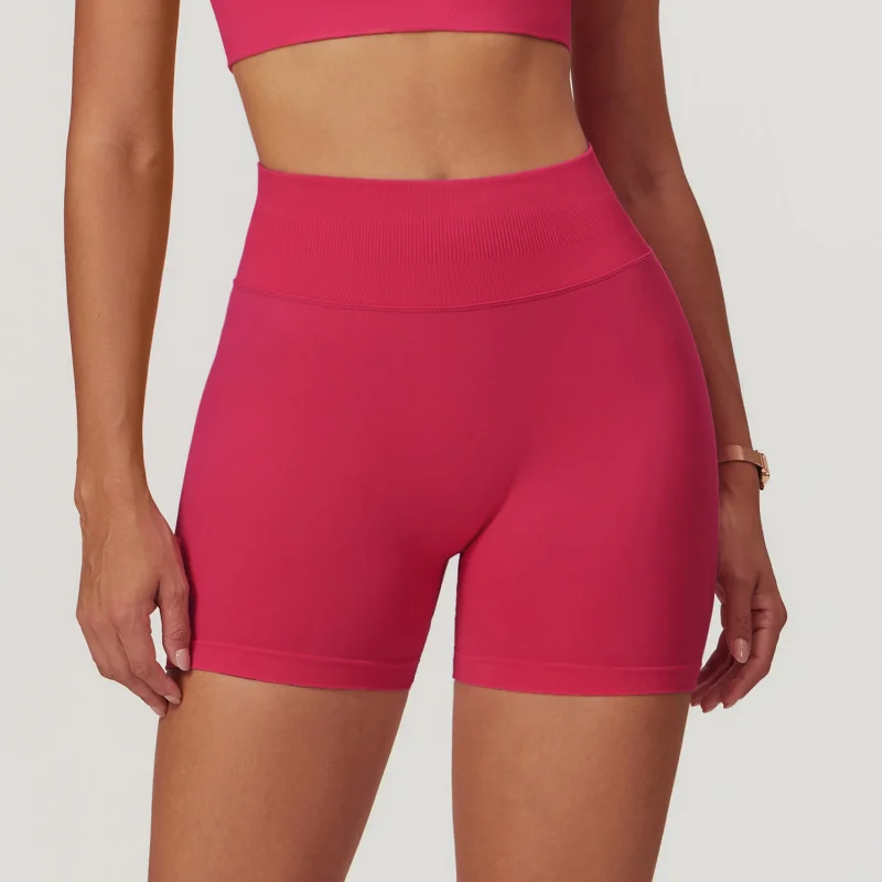 ZC-Shorts da yoga a vita alta senza cuciture Pantaloni da fitness ad asciugatura rapida da donna estivi con sollevamento dell'anca magra7655