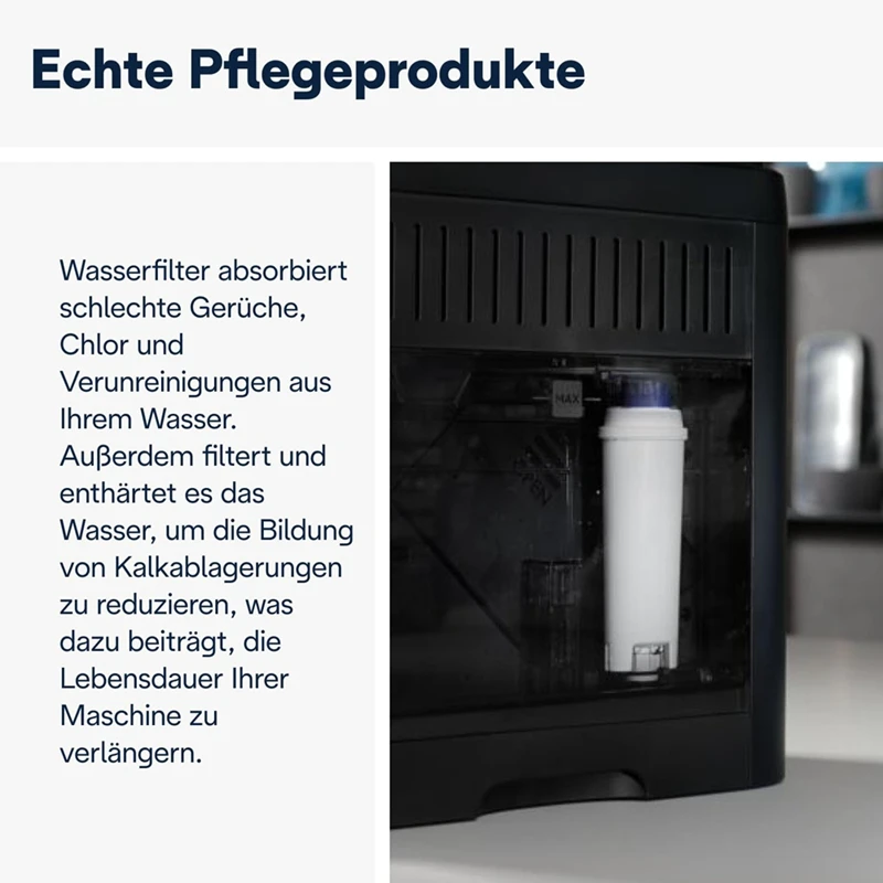 Filter Air Filter Mesin Kopi untuk Mesin Kopi, Pelembut Karbon Aktif, Kompatibel dengan ECAM, , Seri EC - Paket berisi 2