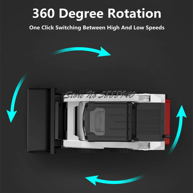 1:14 360 °   Obrotowa elektryczna ładowarka RC spychacz ciężarówka 2.4G 4WD ramię łyżki w górę w dół regulacja prędkości zdalnie sterowana ciężarówka inżynieryjna