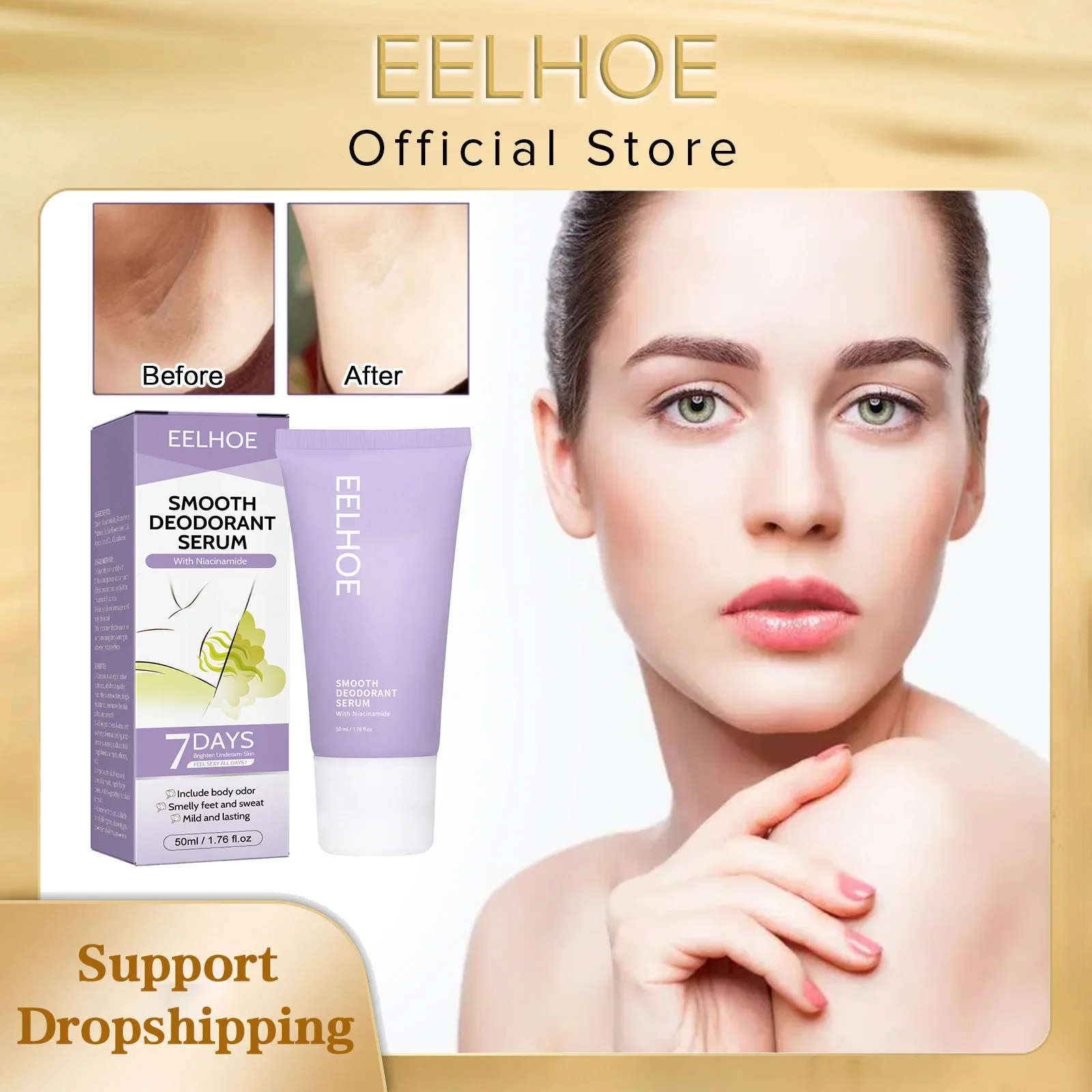 EELHOE Underarm Whiting Cream Underarm Odor Removal Refreshing Deodorant for Woman Body Care Products for Underarm Sweat Remover