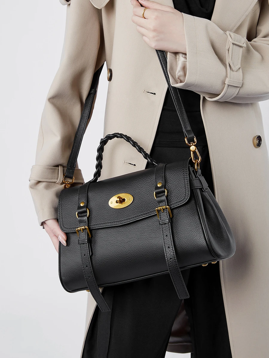 حقائب يد جلدية فاخرة للسيدات 100% حقيقية رسول حقيبة كتف حقائب كروسبودي الصانع دروبشيبينغ 2025 #4