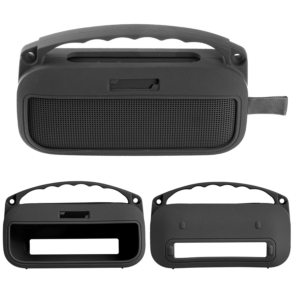 Silicone Case Cover with Handle & Shoulder Strap Travel Protective Carrying Pouch for Bose SoundLink Flex 2nd Gen Accessories