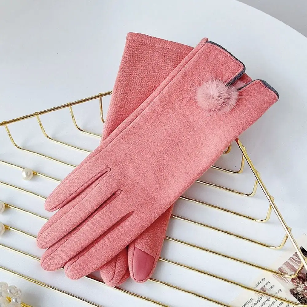Nachahmung Kaninchen Samt Frauen Winter Handschuhe Warme Coldproof Volle Finger Handschuhe Winddicht Touchscreen Handschuhe Für Outdoor-Sport