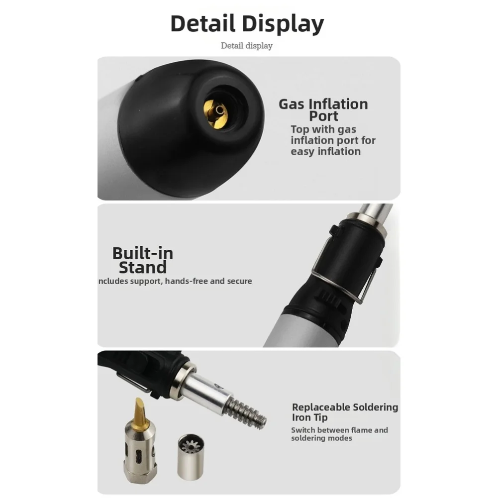 16.5cm Portable Butane Heating Tool Pen for PCB Soldering For Electronic Repair Light Welding and Model Making Tasks