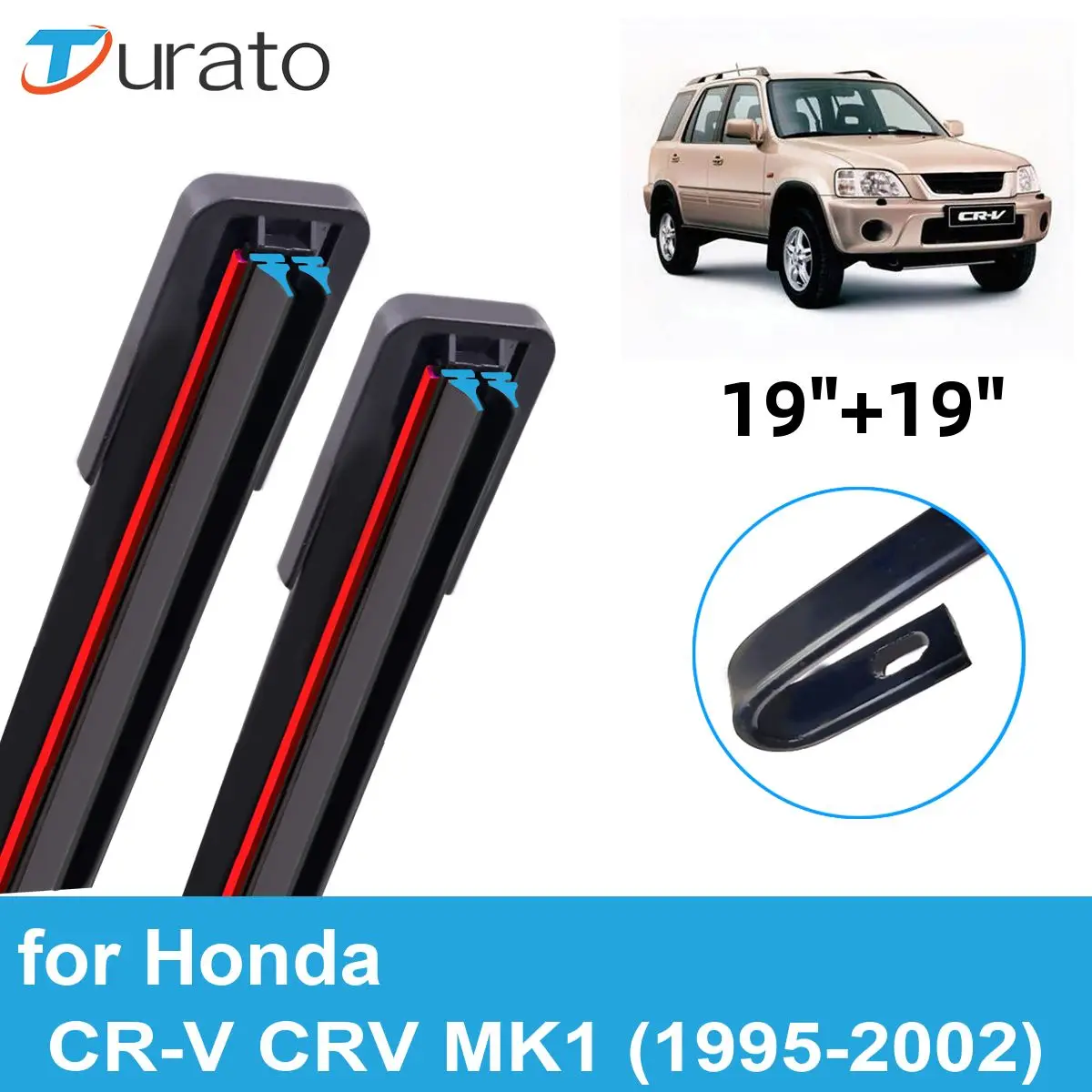 2PCS Car Wiper Blades for 1995-2002 Honda CR-V CRV MK1 Front Windscreen Windshield Double Rubber Car Accessories 2000 2001 2002