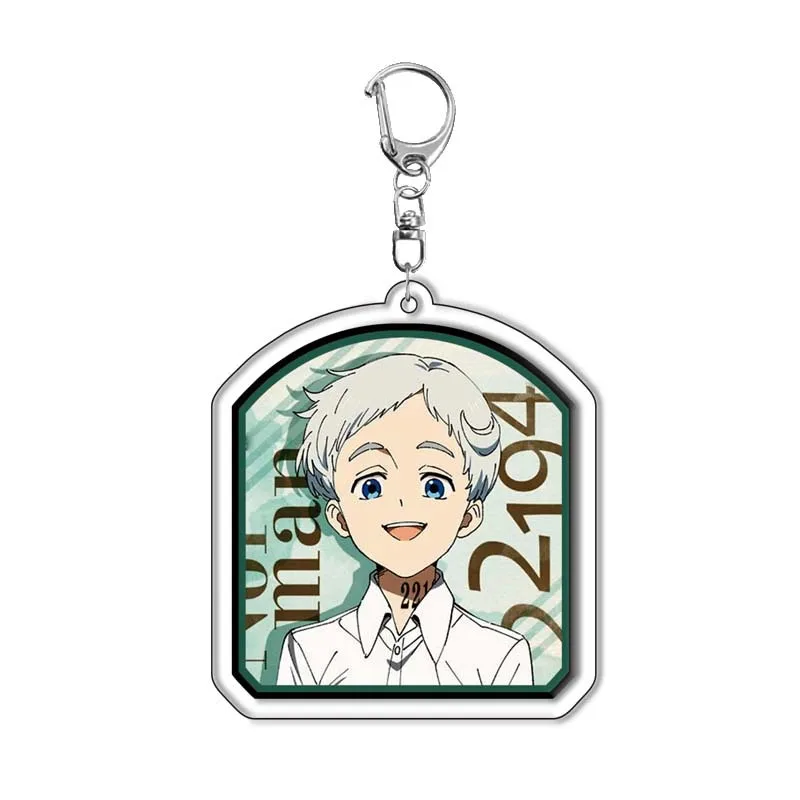 Anime The Promised Neverland Keychain Cosplay Figure Emma Norman Ray Don Anna Pendant Key Ring Bag Accessories Jewelry Fans Gift