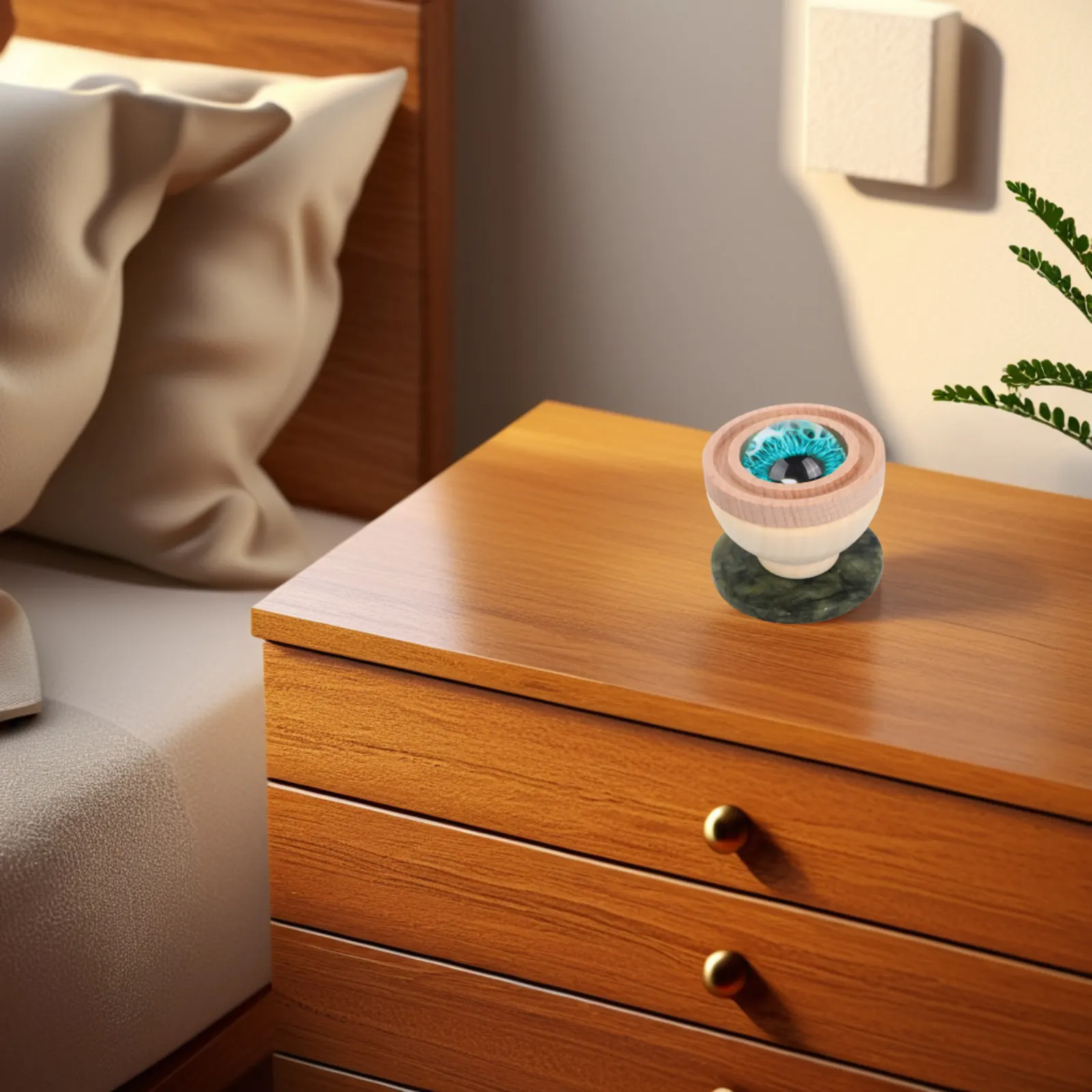 

Large Eye Wooden Aroma Diffuser for Essential Oils Fire-Free Safe Passive Diffuser for Living Room Office Car Home Decor