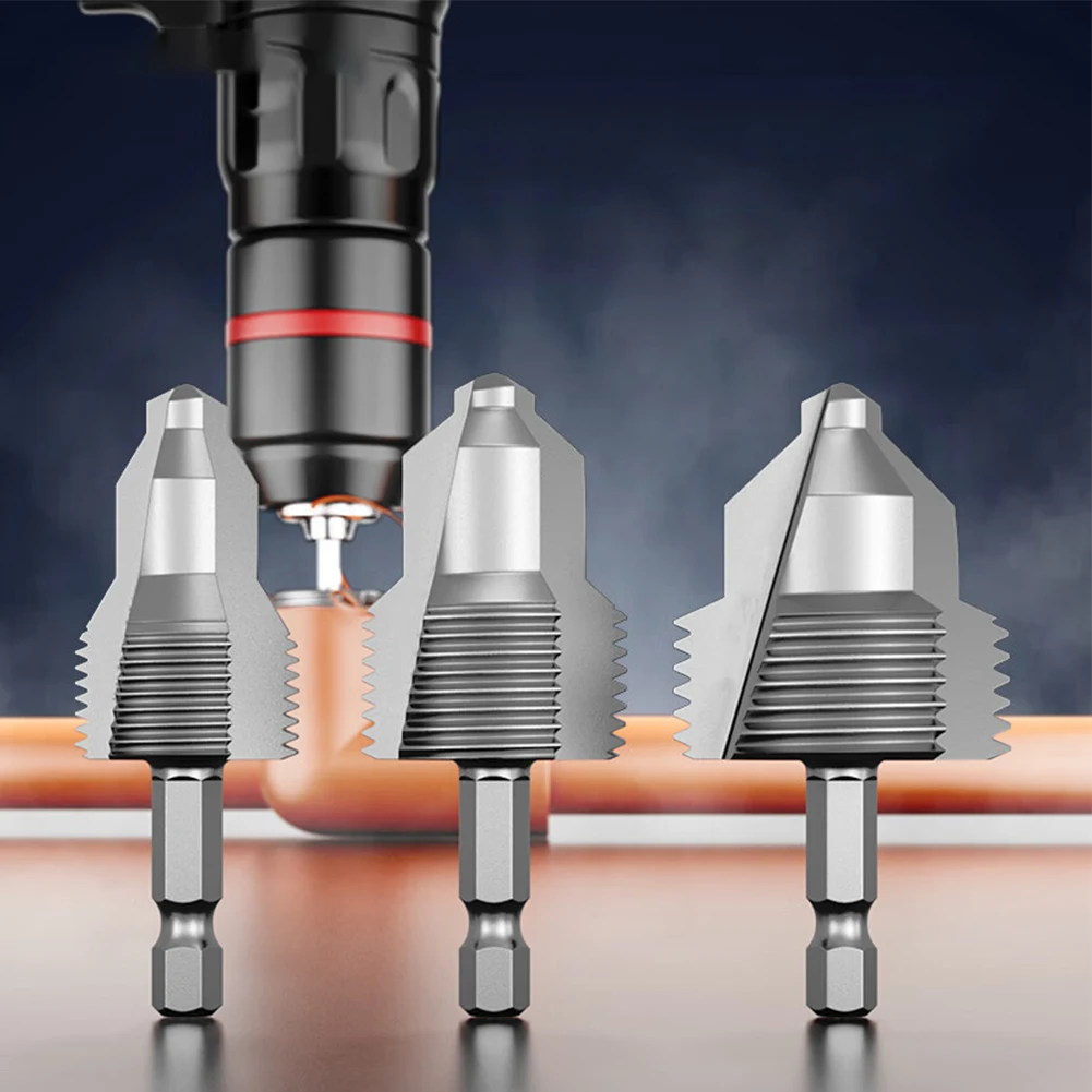 3-in-1 Drill Bit With Hexagonal Handle Drill Expand Drill And Threa Tapping-Drilling-Expansion For Water Pipe Repair Tools