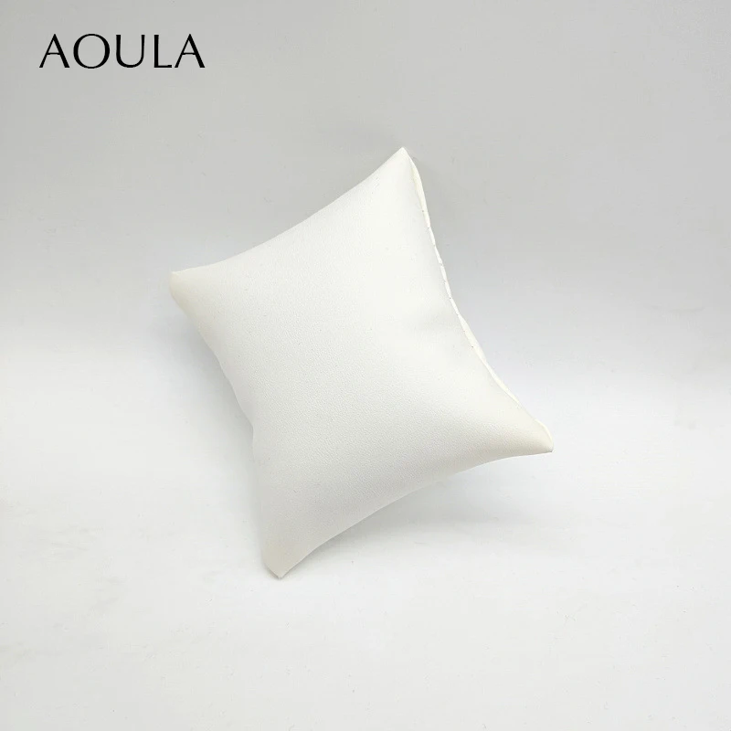 Quality Small Bracelet Watch Case Pillow PU Leather Presentation Jewelry Bangle Holder Wrist Chain Display Stand Cushion for Box