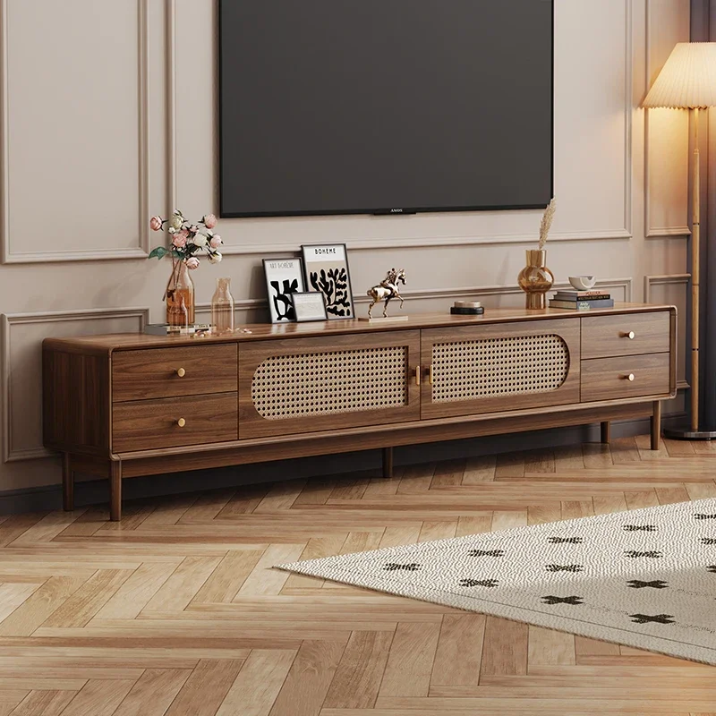 Storage Alone Tv Stand Brown Design Vertical Wooden Tall Modern Tv Stands Nordic Minimalist Mueble Para Televisor Furniture Home