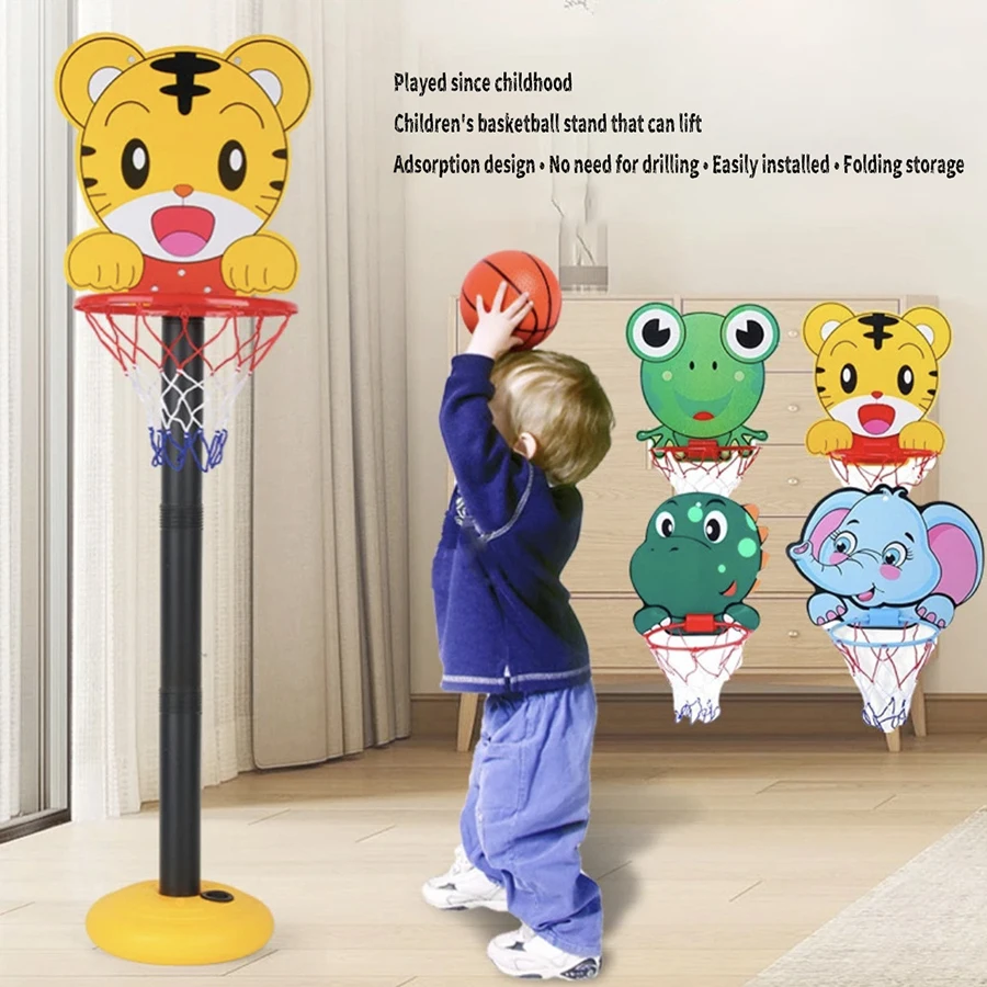 ห่วงบาสเก็ตบอลขนาดเล็กในร่มกลางแจ้งสําหรับเด็กวัยหัดเดินเป้าหมายบาสเก็ตบอลแบบปรับได้พร้อมลูกหนึ่งลูกสําหรับของขวัญวันเกิดเด็กสําหรับอายุ 1 ปีขึ้นไป