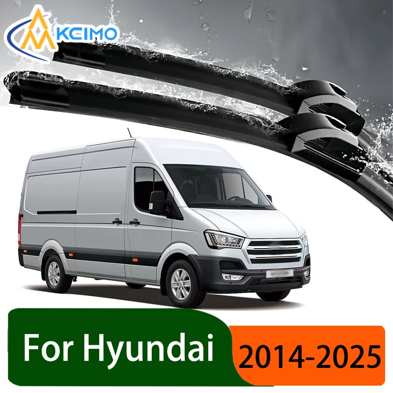 

Silent Black Front Wiper Blades Set for Hyundai H350 2014-2025 2015 2016 Auto Windscreen Windshield Window Wiper Accessories