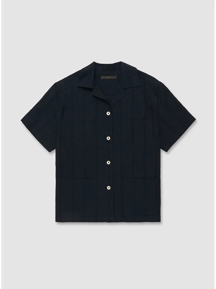 

Retro ort Sve irt Casual Simple Loose oulder Drop Basic Sle Top Pure Color Collar Button Closure