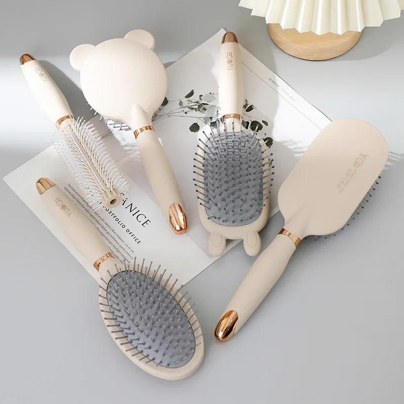 Sisir bantal udara lucu, sisir pijat kepala Anti statis, sisir bantalan udara, Sisir pengeriting rambut panjang wanita, 1 buah