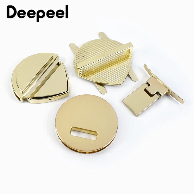 Gold Metal Fecho Turn Lock Twist Locks, saco Decoração Buckles, bolsa, bolsa de fechamento Fechos, DIY Hardware Substituir Acessórios, 1Pc