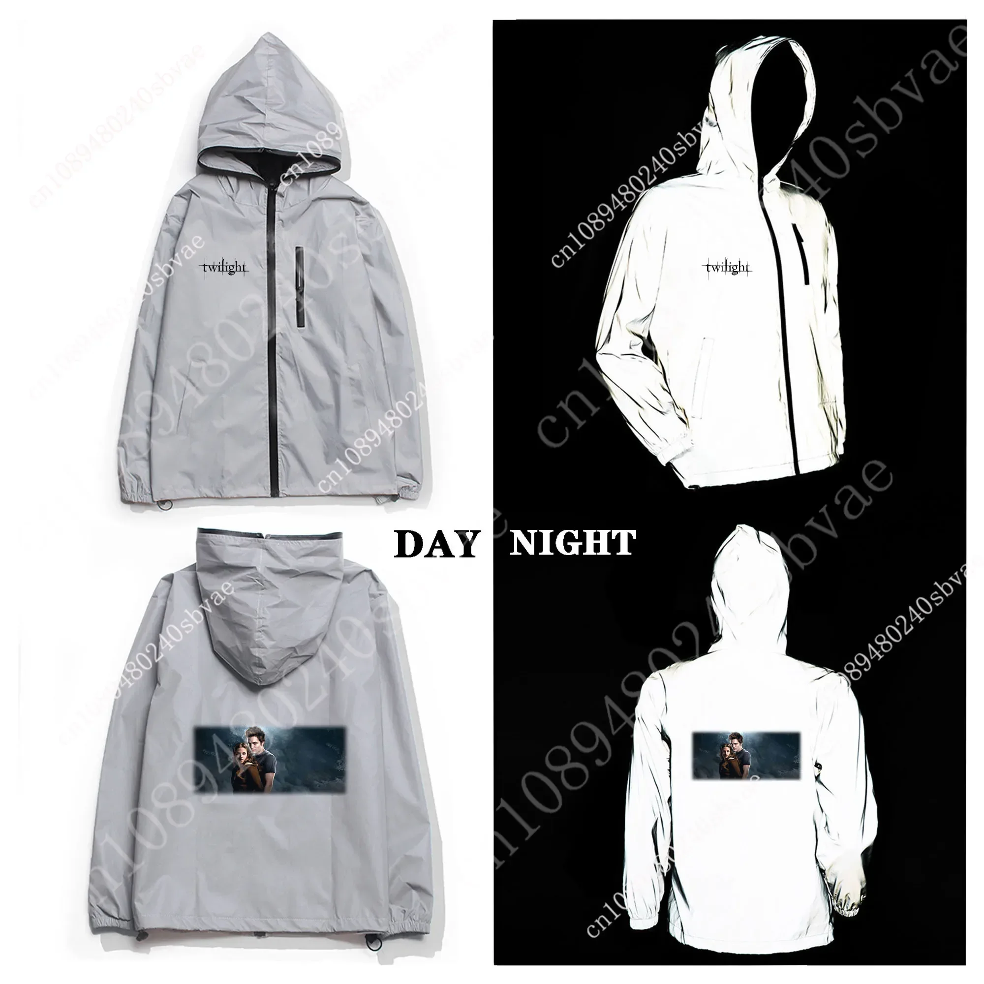 

The Twilight Saga Reflective Jacket Mens Womens Coat Hooded Windbreaker Runing Pocket Jackets Cycling Zipper Customized Hoodie