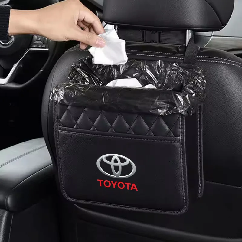 Car Storage Box Phone Pocket Back Seat Organizer Hanging Bag for Toyota Rav4 CHR Yaris Prius Avensis Corolla Camry Highlander - Image 6