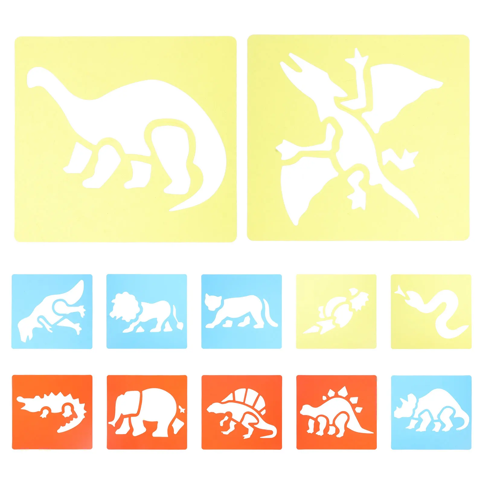 

12pcs Animal Drawing Templates For Reusable Plastic Stencils Washable Craft Painting Kits Safe Pp Material Versatile Use