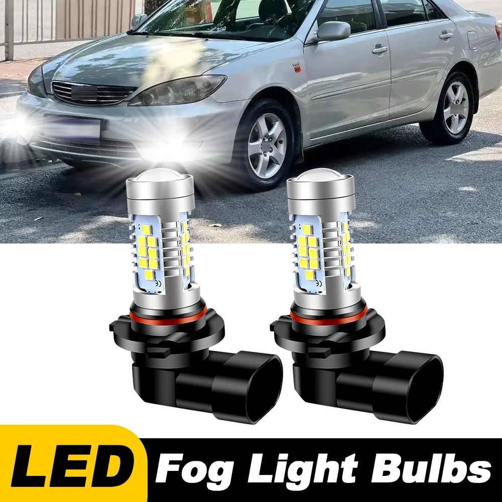 2pcs For Toyota Camry 2002-2006,Yaris (Vitz)1999-2005 Avensis T25 2003-2008 Car LED Front Fog Light Blubs Lamp 6000k Accessories