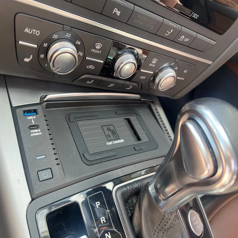 Bezprzewodowa ładowarka samochodowa do Audi A6 C7 S6 RS6 A7 S7 RS7 2011-2018, szybka ładowarka, uchwyt na telefon komórkowy, akcesoria do wnętrza samochodu. — zdjęcie 4