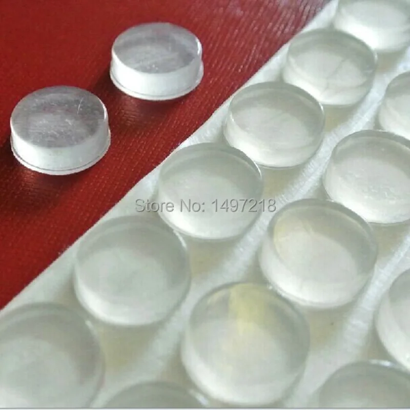 180 PCS 16mm X 5mm Translucent anti Slip Silicone Rubber Plastic Bumper Damper Shock Absorber 3M Self-Adhesive Silicone Feet Pad