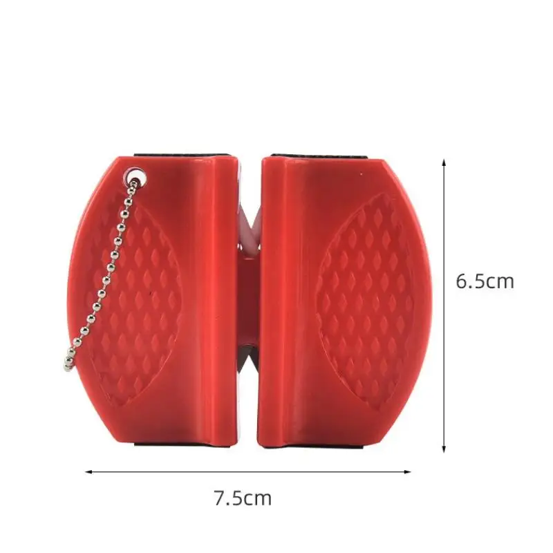 #Mini Knife Sharpener Rough And Delicate Double Sided Sharpener Portable Ceramic Sharpener Pocket Outdoor Camping And Hiking