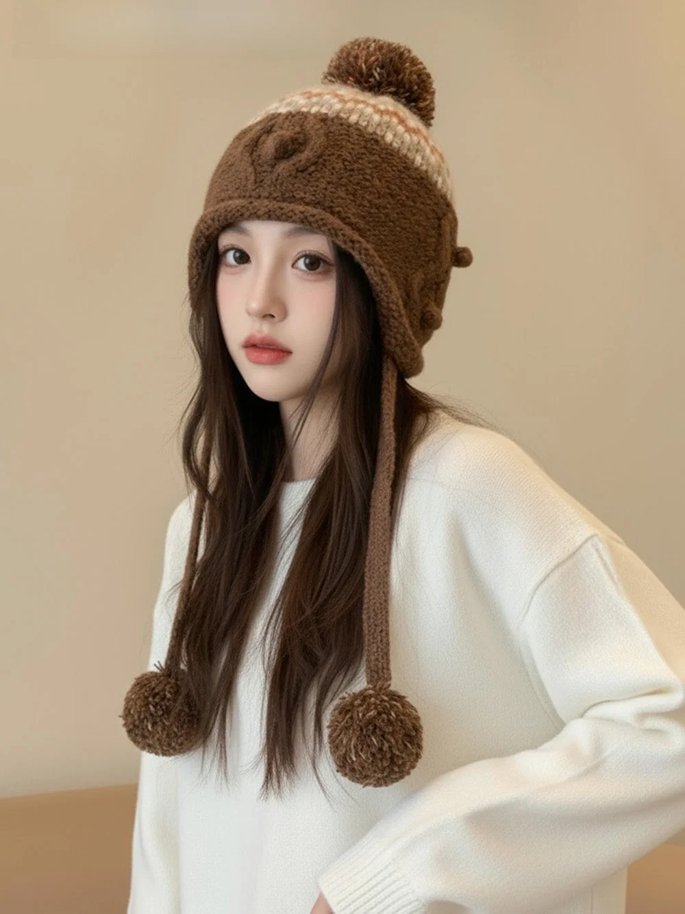 monstar-winter-knitted-hat-women's-outdoor-ear-protection-cap-warm-head-wrap-style-casual-fashion-winter-accessories