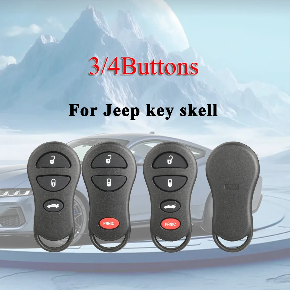 

Jingyuqin 3/4 кнопки дистанционного ключа без ключа чехол для Jeep Dodge Chrysler Concorde 2001-2004